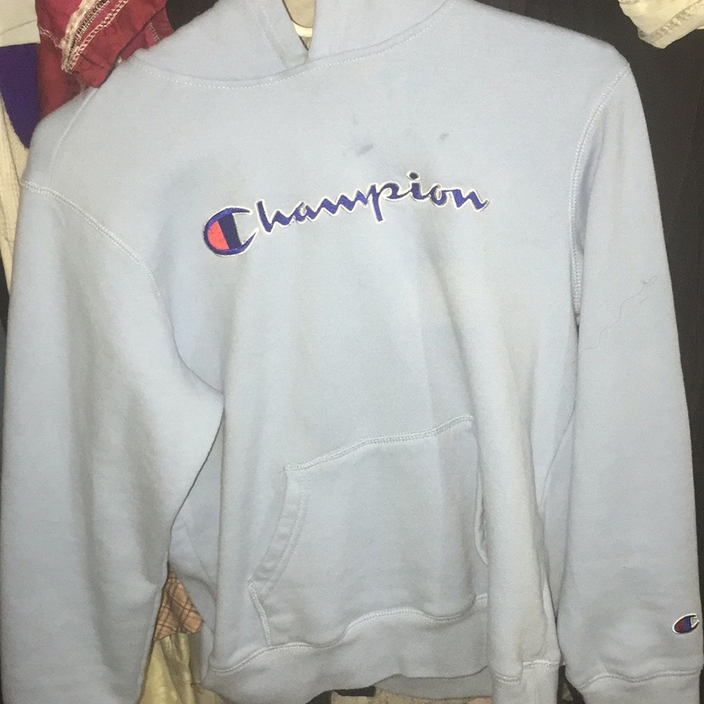 Light blue champion hoodie